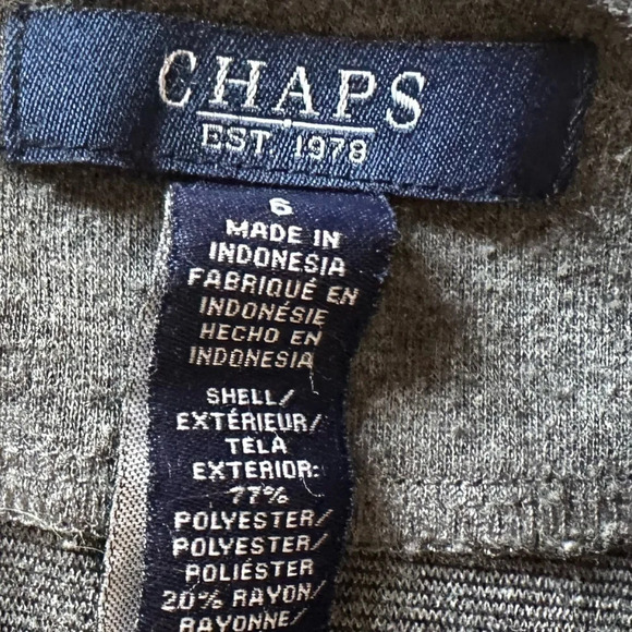 Chaps Grey and Black Classy Dress size Small - Picture 4 of 4
